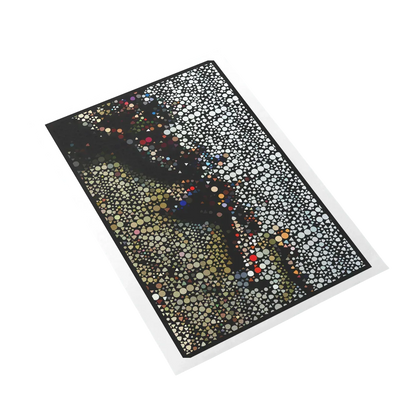 Decorative mat with circular patterns on a white background