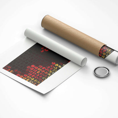 Roll of paper with a patterned edge on a white background