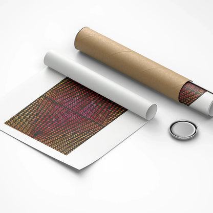 Roll of paper with a woven pattern on a white background