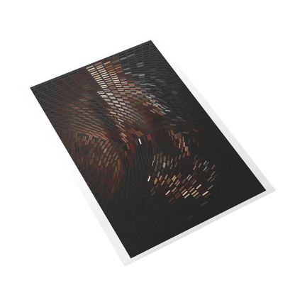 Black textured mat with abstract pattern on a white background