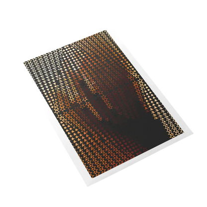 Patterned paper with a geometric design on a white background