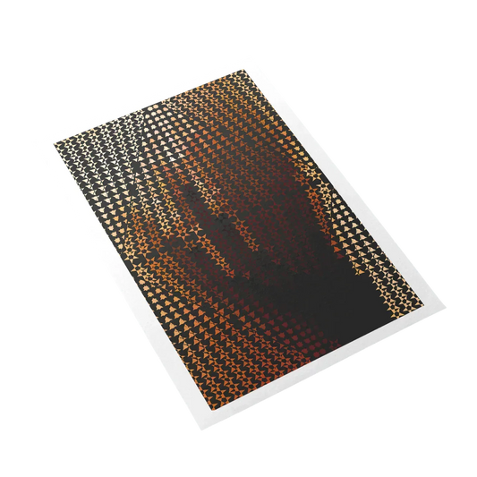 Patterned paper with a geometric design on a white background