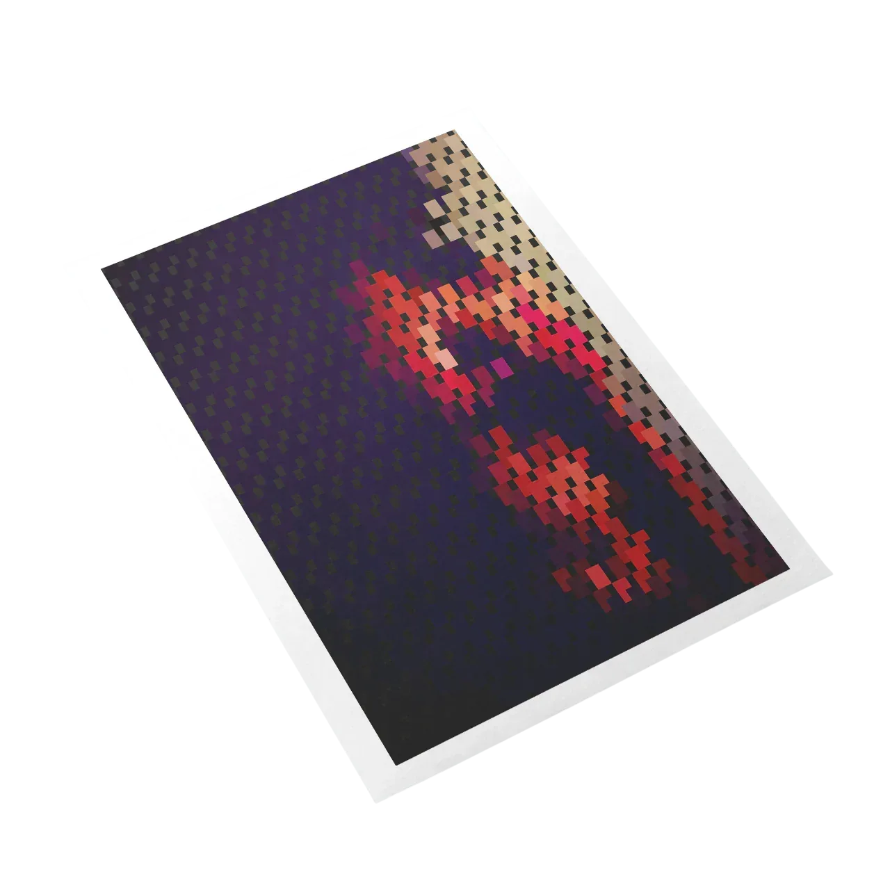 Notebook with pixelated design on a white background