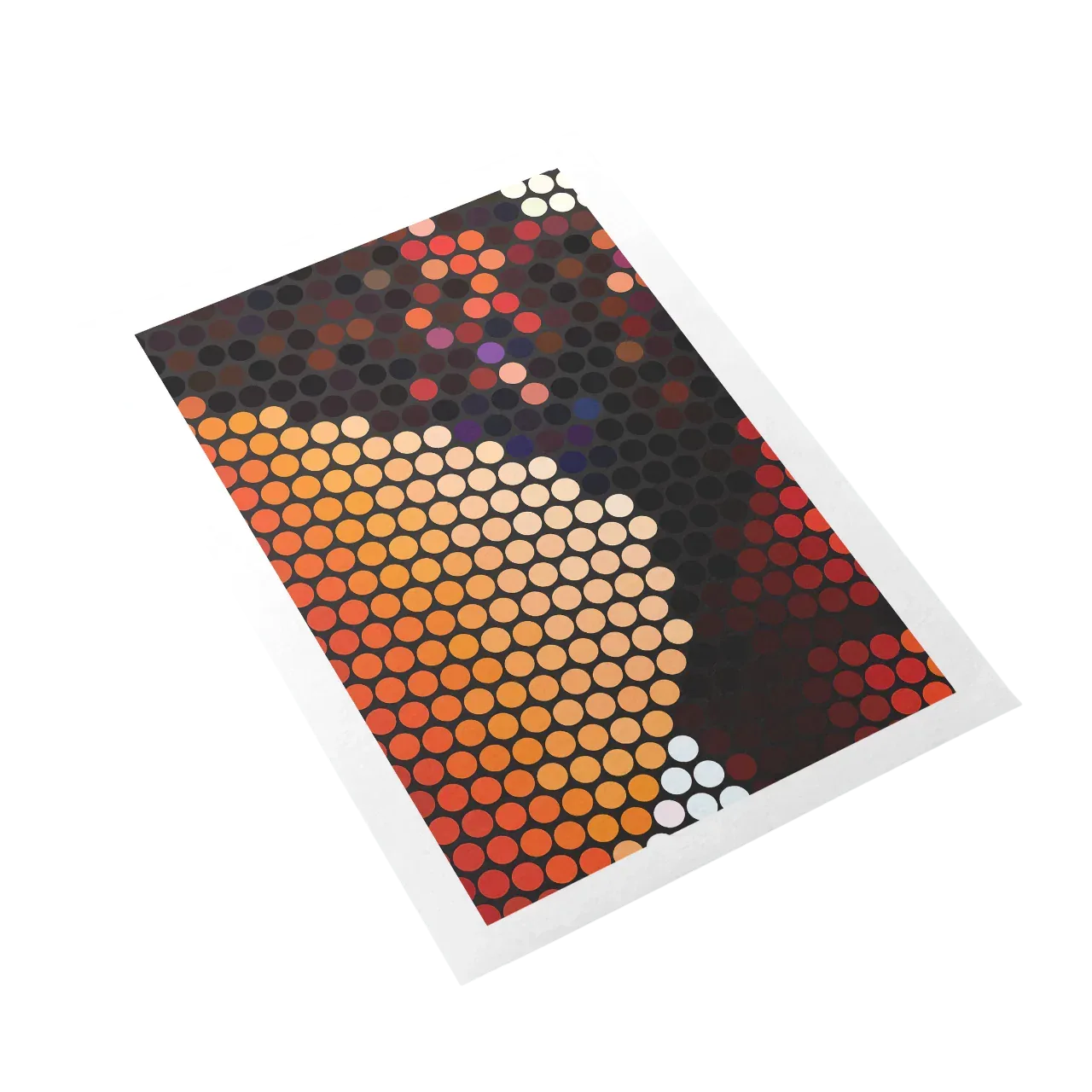 Colorful dot pattern on a white background