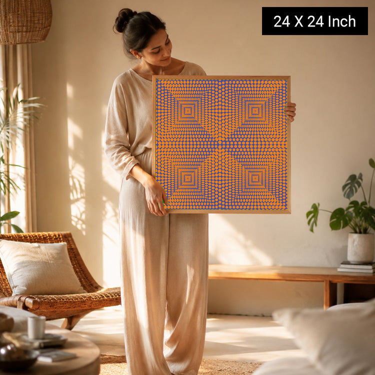 Reception area wall decor with single-page 2027 calendar poster