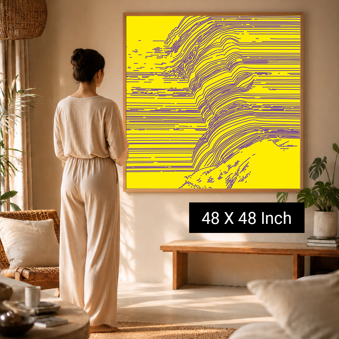 Abstract art print designed to ease patient anxiety in therapy