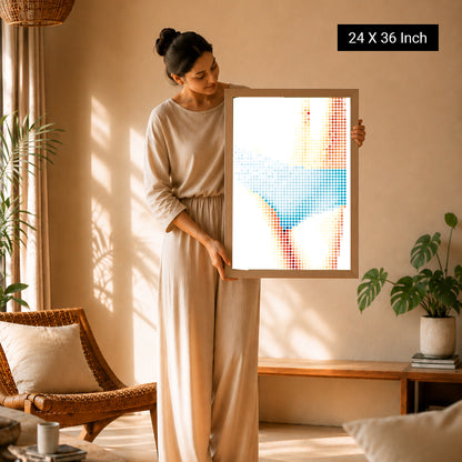 Abstract geometry shadow play print creating peaceful ambiance