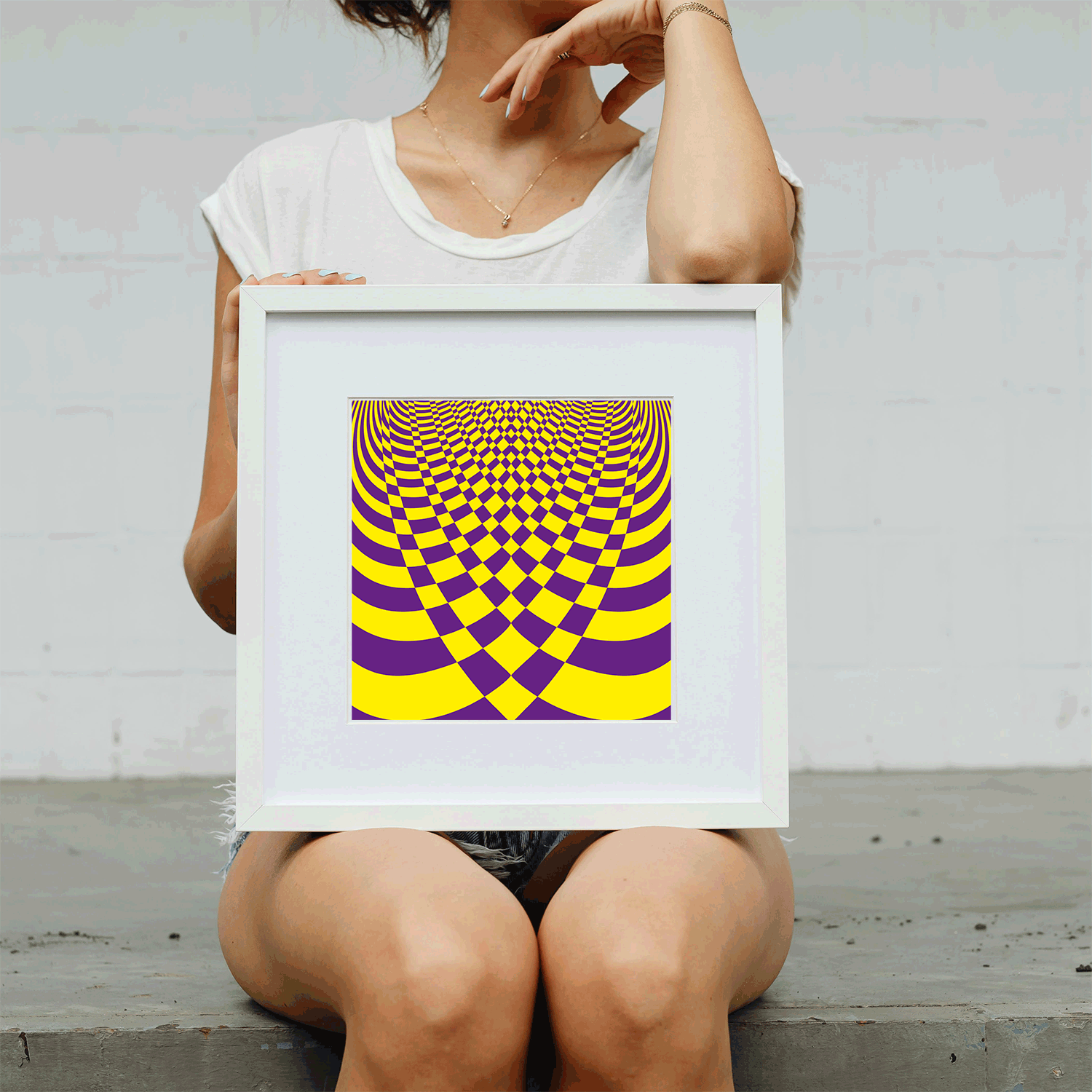Abstract kinetic visual effect poster for creative focus