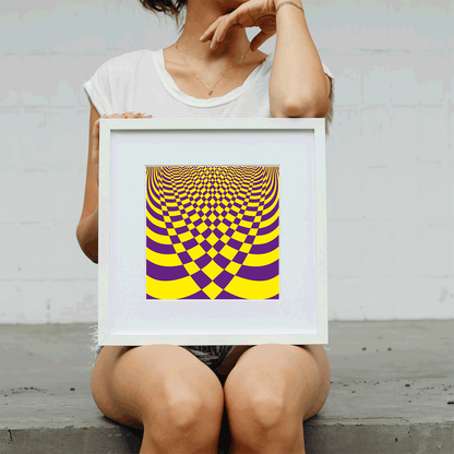 Abstract kinetic visual effect poster for creative focus