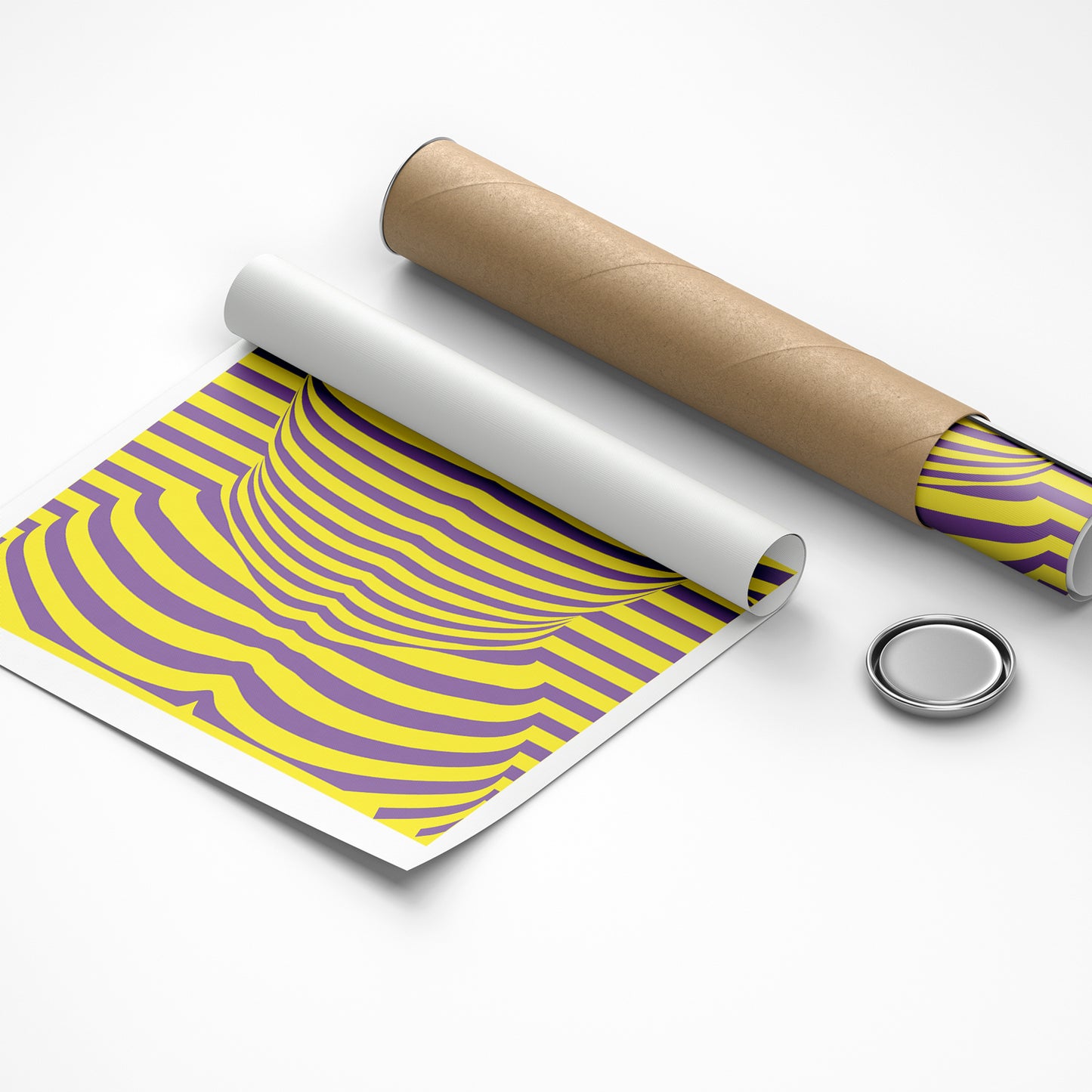 Abstract linear horizon poster designed for stress-free walls