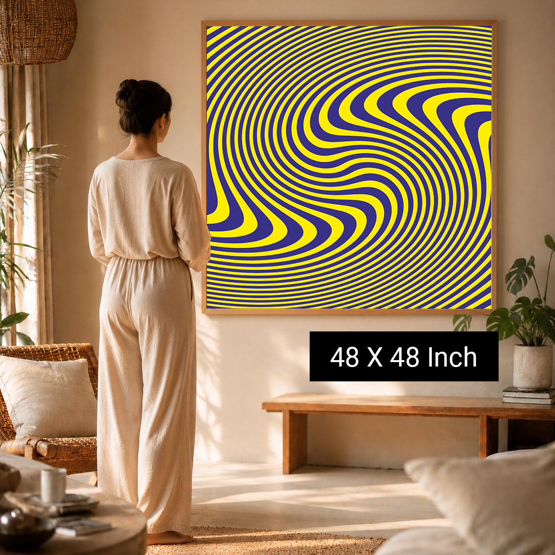 Abstract ocean water reflection canvas print for visual rest