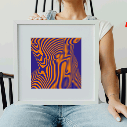 Abstract organic balance art print for serene interior spaces