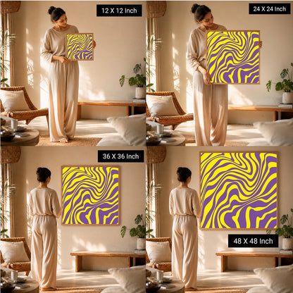 Abstract sunset horizon canvas print for clinic waiting areas