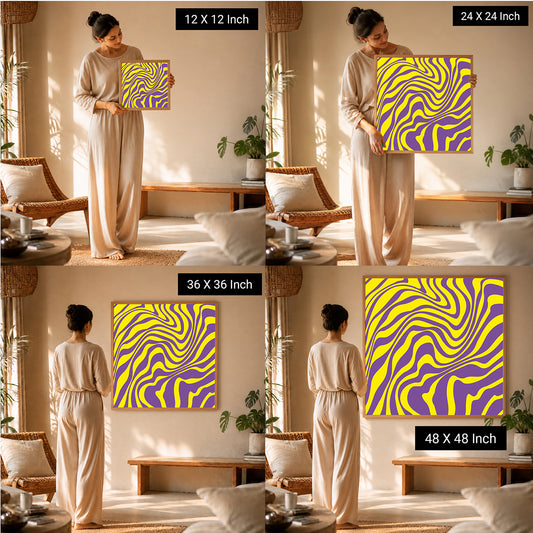 Abstract sunset horizon canvas print for clinic waiting areas