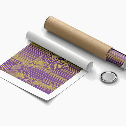 Abstract terracotta fluid motion poster for slowing busy thoughts
