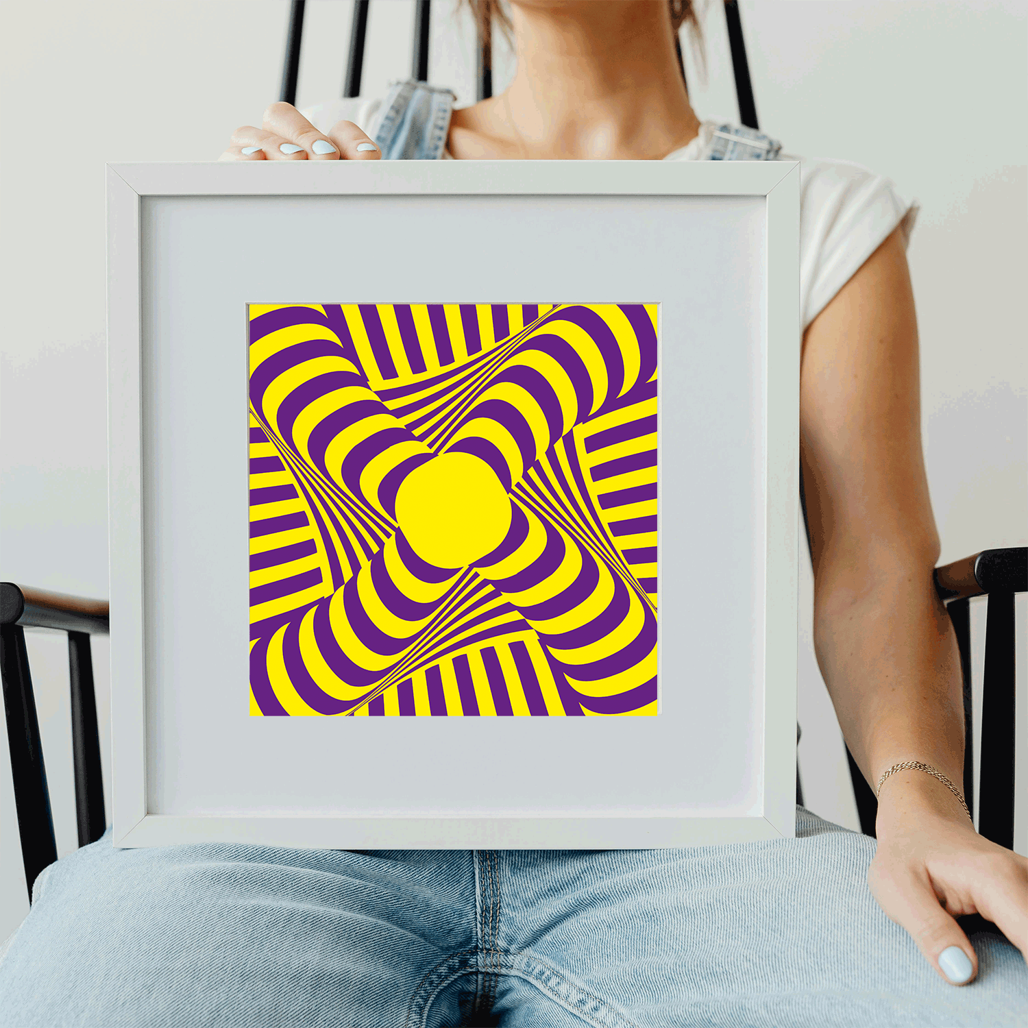 Abstract visual meditation art print with soft color transition
