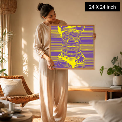 Nature inspired abstract wall art print for calming bedroom decor
