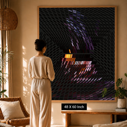 Anti-reflective glass framed art print for counseling office