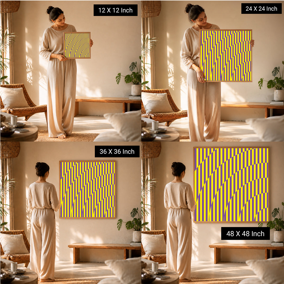 Abstract optical pattern wall art print for contemporary gallery walls