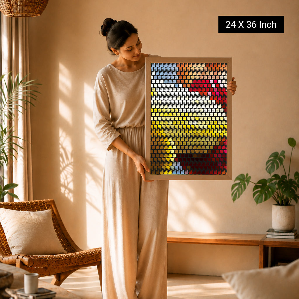 Biophilic rain drop abstract canvas print for soothing busy minds