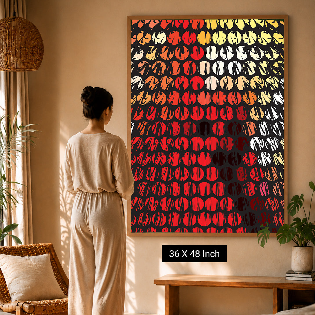 Burnout prevention optical art print for high-stress workers