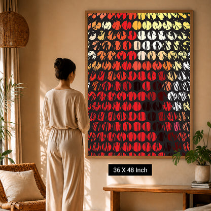 Burnout prevention optical art print for high-stress workers