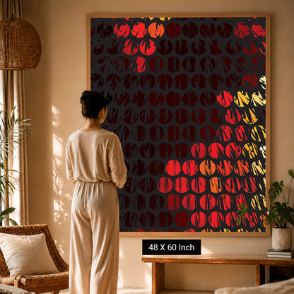 Calming geometric lattice print for home office productivity