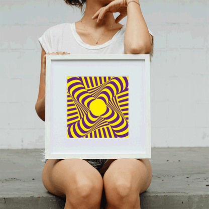 Calming illusion poster designed to slow down eye movement