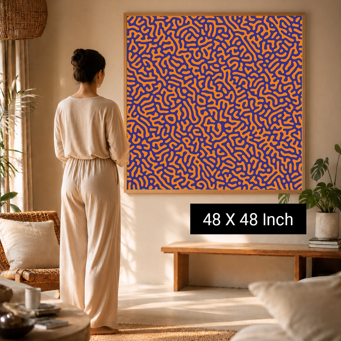 Calming ocean wave canvas print for anxiety relief and nervous calm