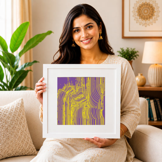 Calming pebble-inspired print for therapy spaces.