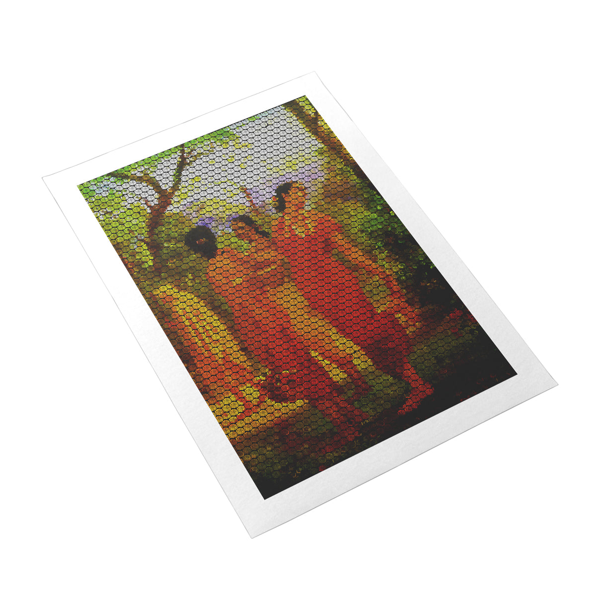 Calming visual focal point print for online meeting background
