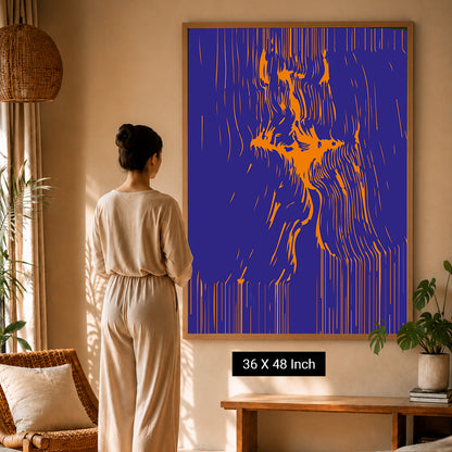 Calming visual focus wall art for neurodivergent spaces