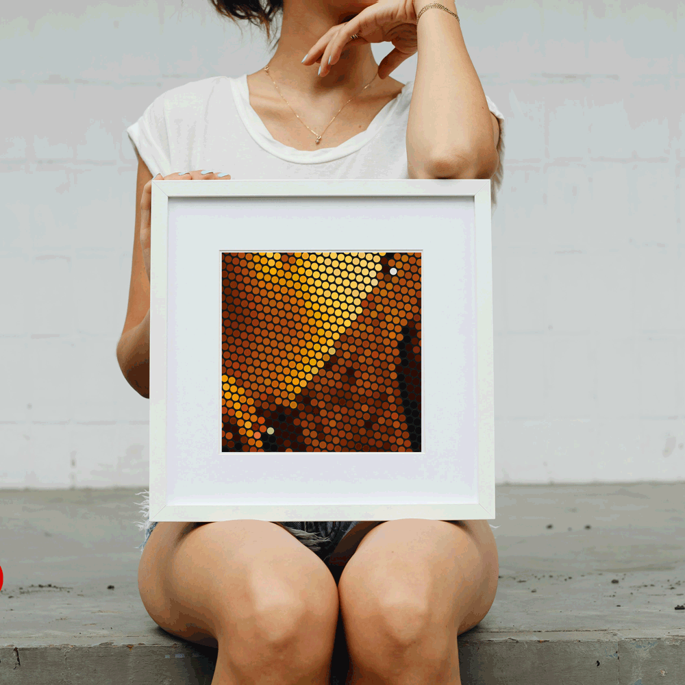 Calming wave art print for creative problem solving space