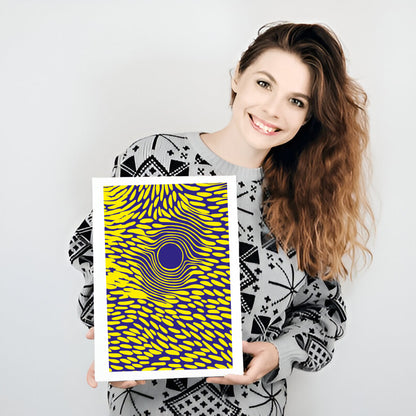 Chromotherapy-inspired wall print designed for subtle mood boosting