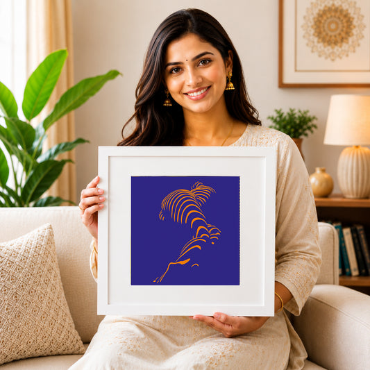 Color-therapy calming grid print for wellness centers.