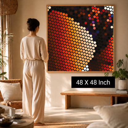 Color theory art print designed for stress-free interior environments