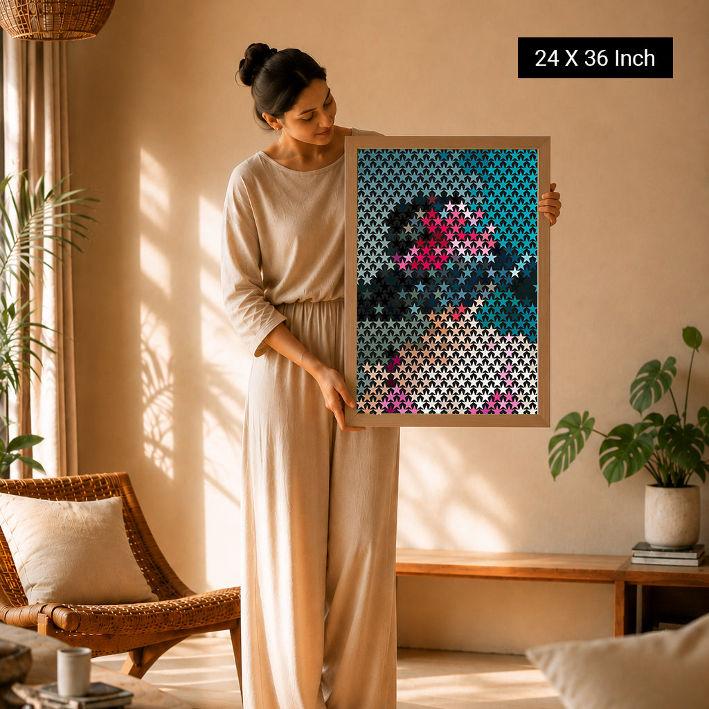 Custom framed art therapy posters for corporate wellness rooms