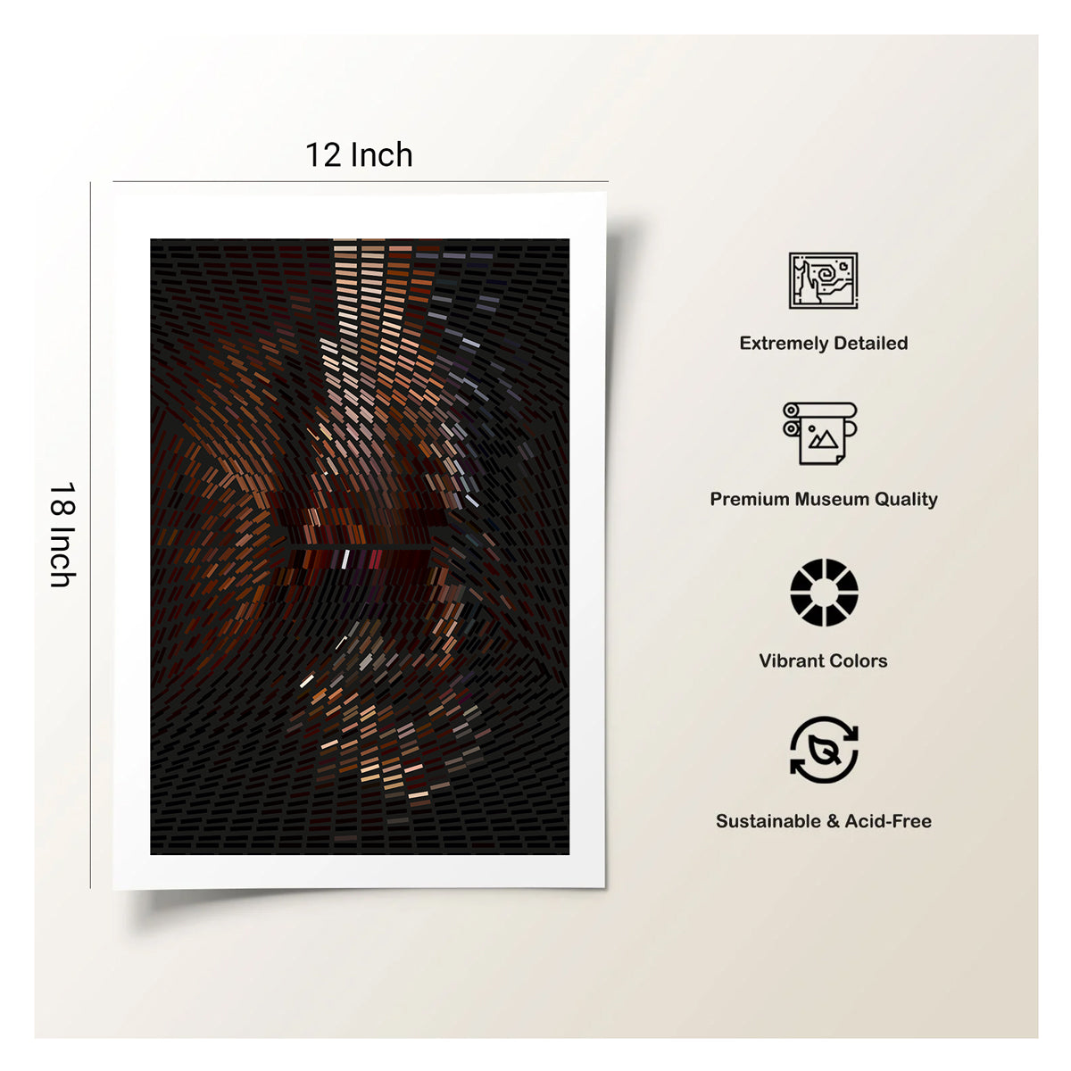 Deep edge gallery canvas print of soft visual illusion artwork
