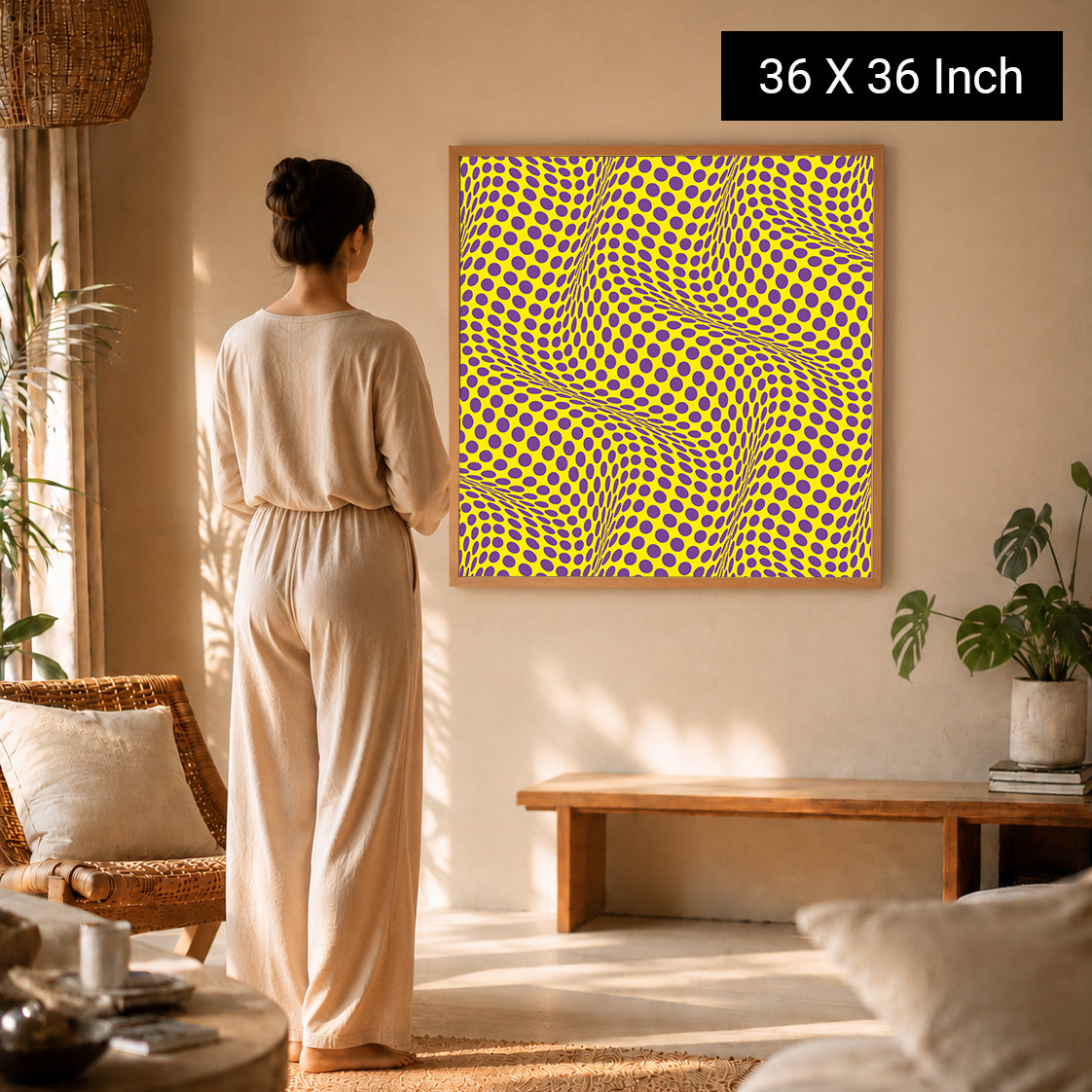 Deep sea blue color field canvas print for soothing night sleep