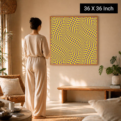Deep sea blue color field canvas print for soothing night sleep