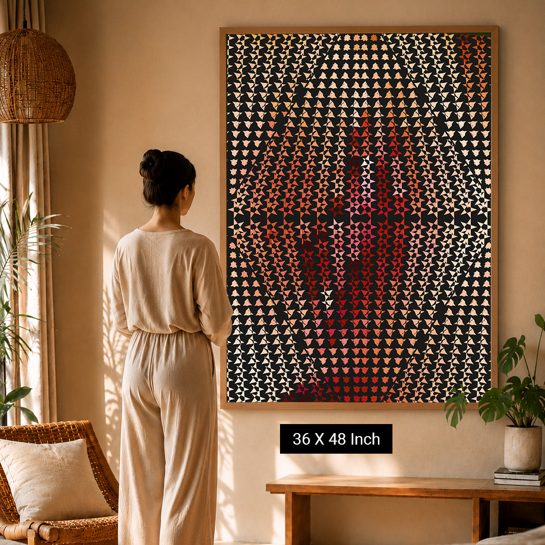 Delicate Japandi geometry poster for peaceful daily living