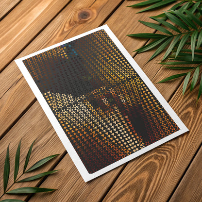 Delicate spatial lines canvas print for art therapy session rooms