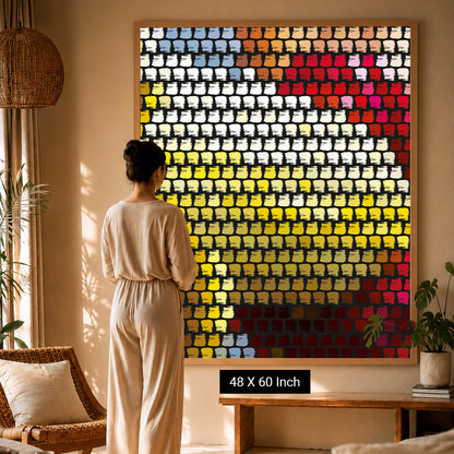 Delicate textured abstract canvas print for therapy waiting lounges