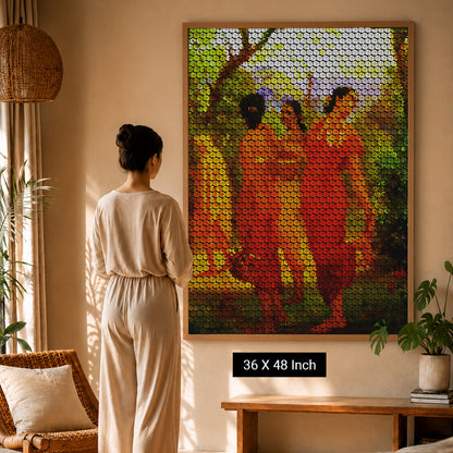 Digital fatigue relief landscape canvas print for office desk