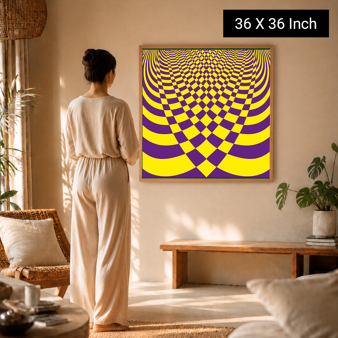 Dynamic pattern illusion poster for modern counseling offices