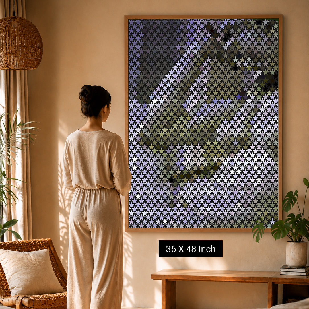 Ethereal glow abstract art print for evening relaxation decor