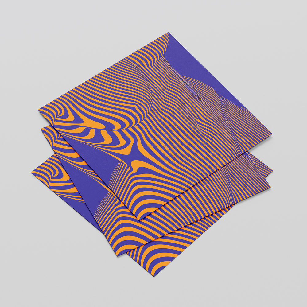 Ethereal light gradient print for meditation space decoration