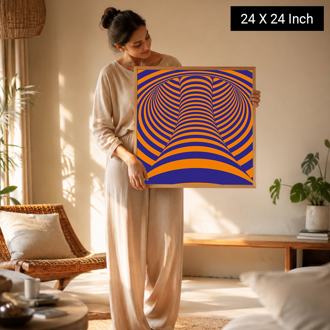 Ethereal optical effect wall hanging for meditation corners