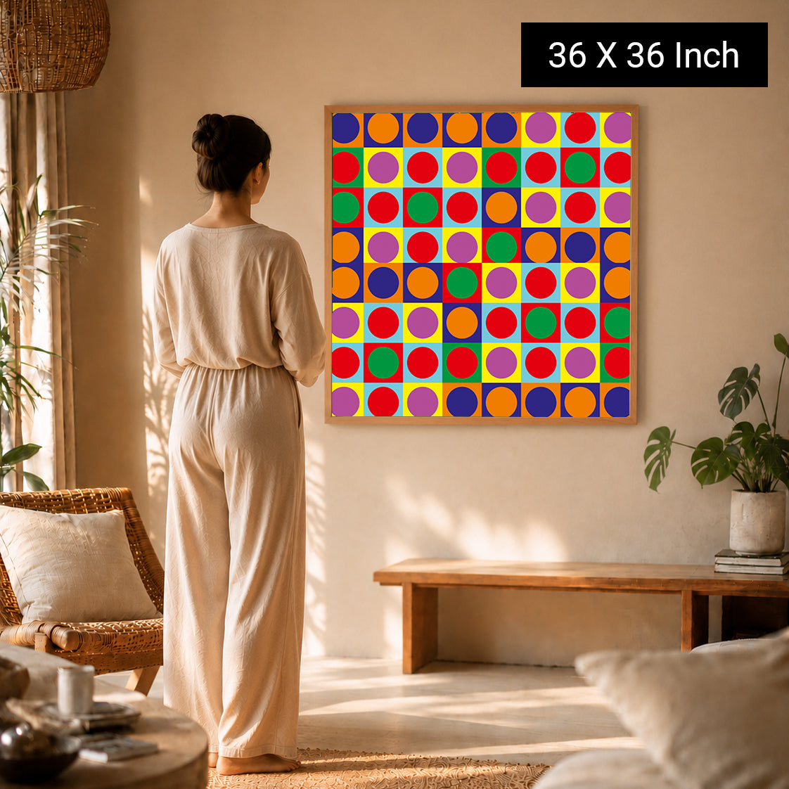 Extra large statement art print for hospital atrium and waiting