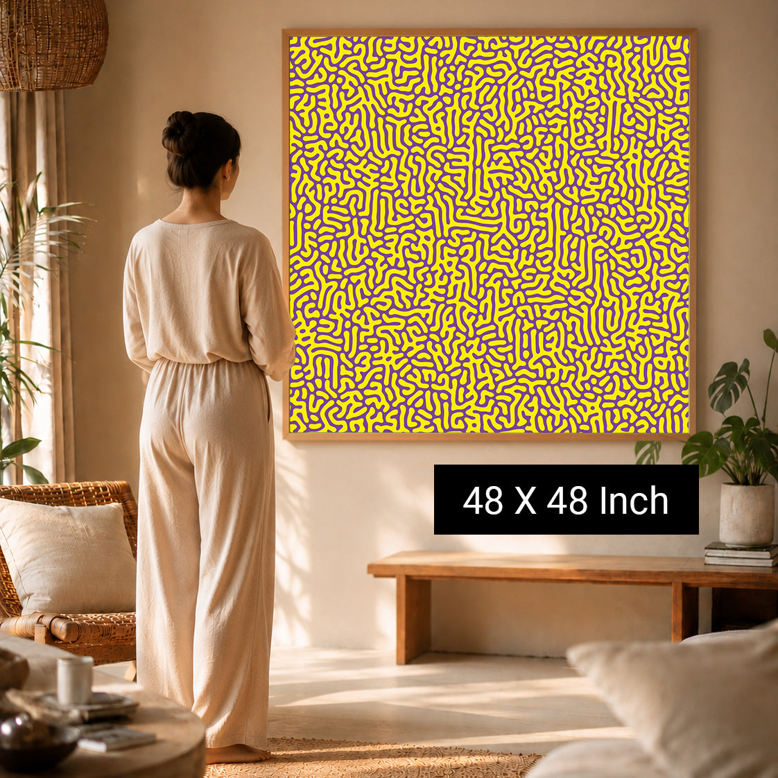 Eye strain relief aura gradient canvas print for screen workers